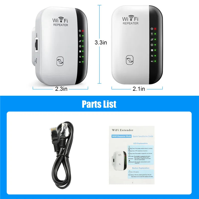 Fast WiFi Range Extender - 300Mbps Network Amplifier