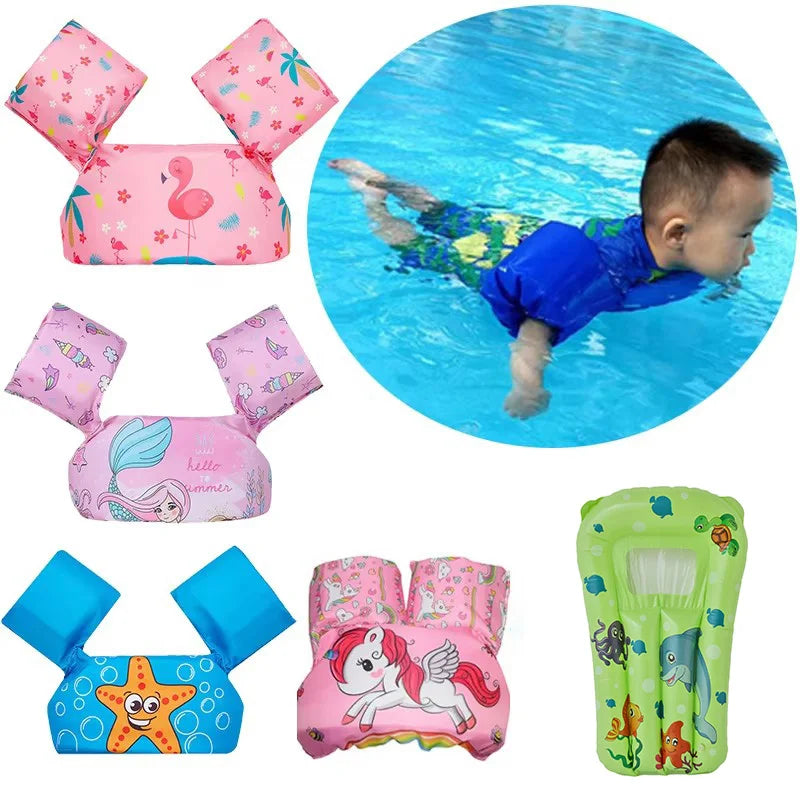 Kids Swim Vest with Arm Floats Adjustable Life Jacket - Luxicro