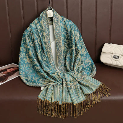 Soft Cashmere Women's Scarf with Warm Luxury Print