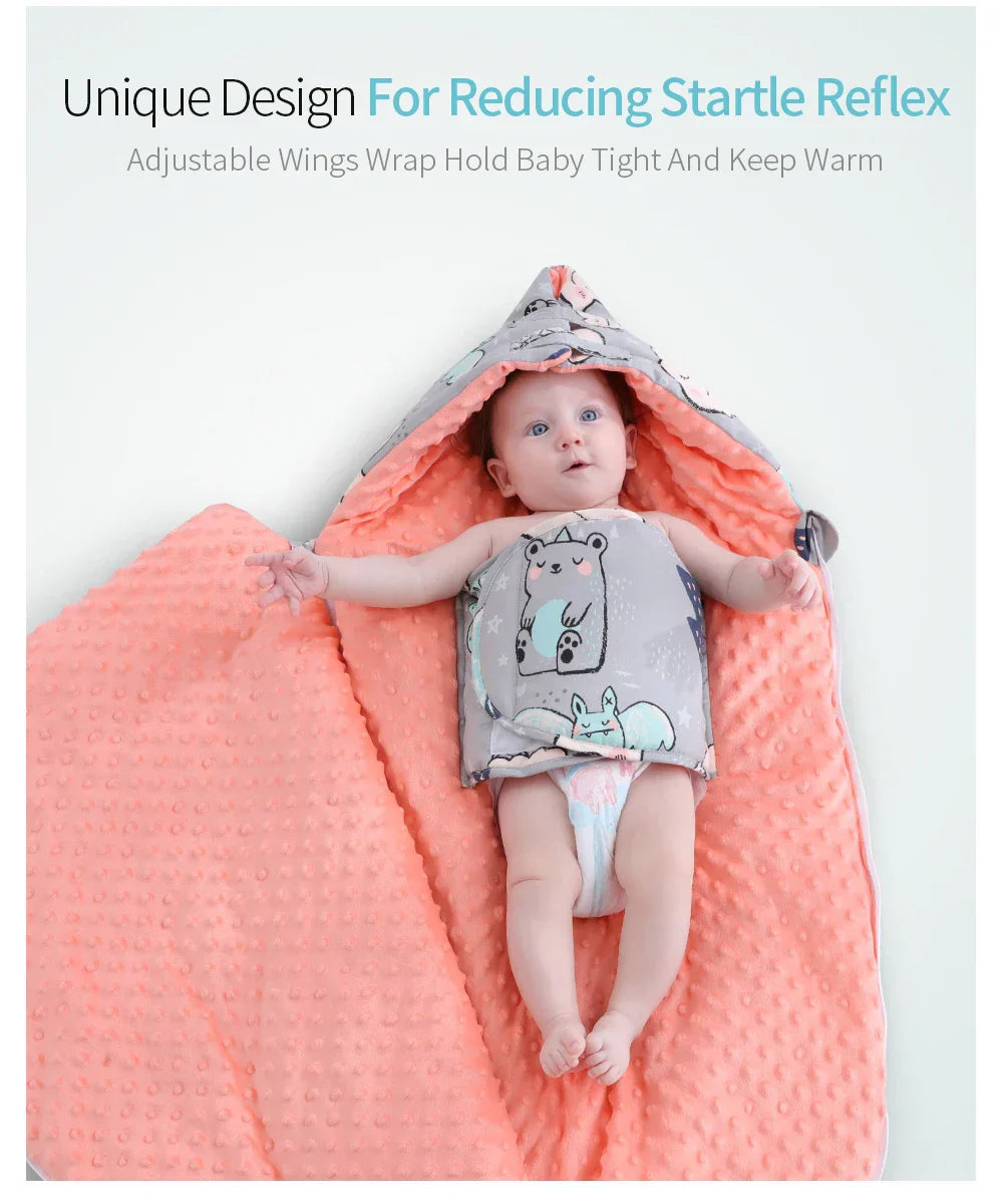 Soft Baby Sleep Sack with Hooded Blanket