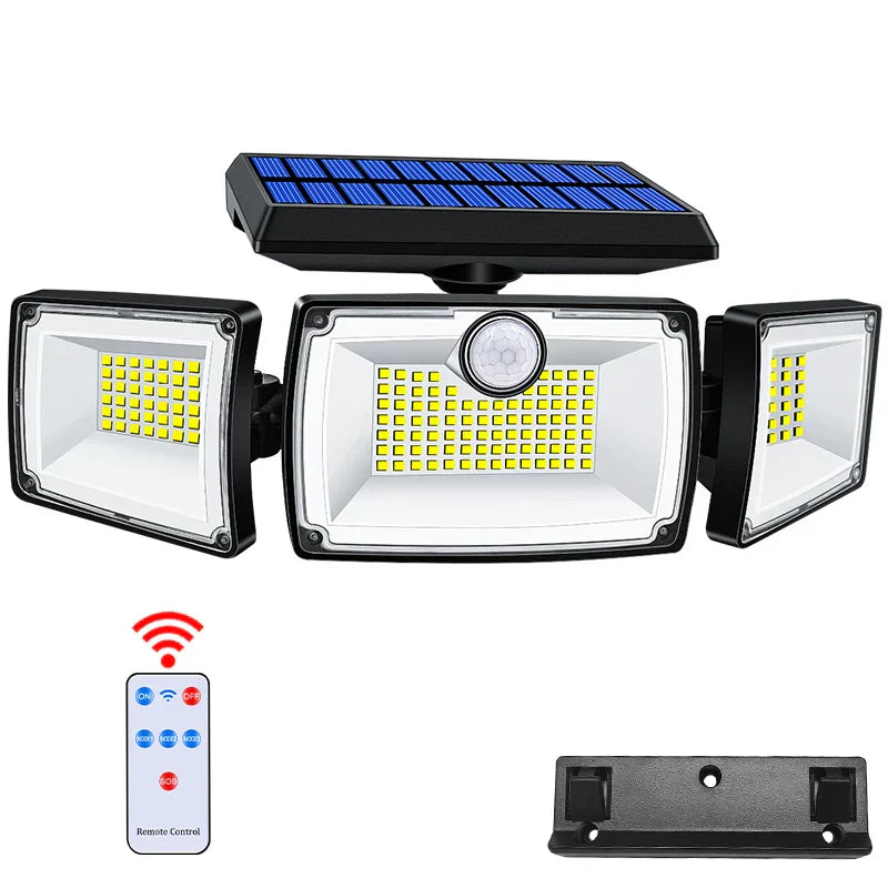 Bright Solar Powered Motion Spotlight 167 LEDs