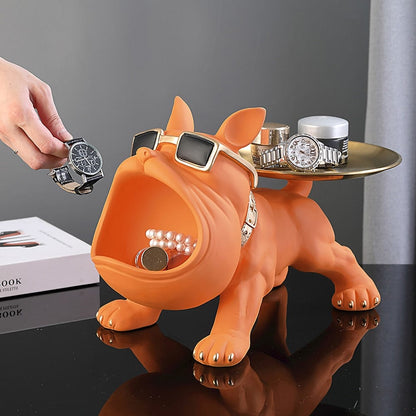 Cozy Bulldog Figurine Lamp