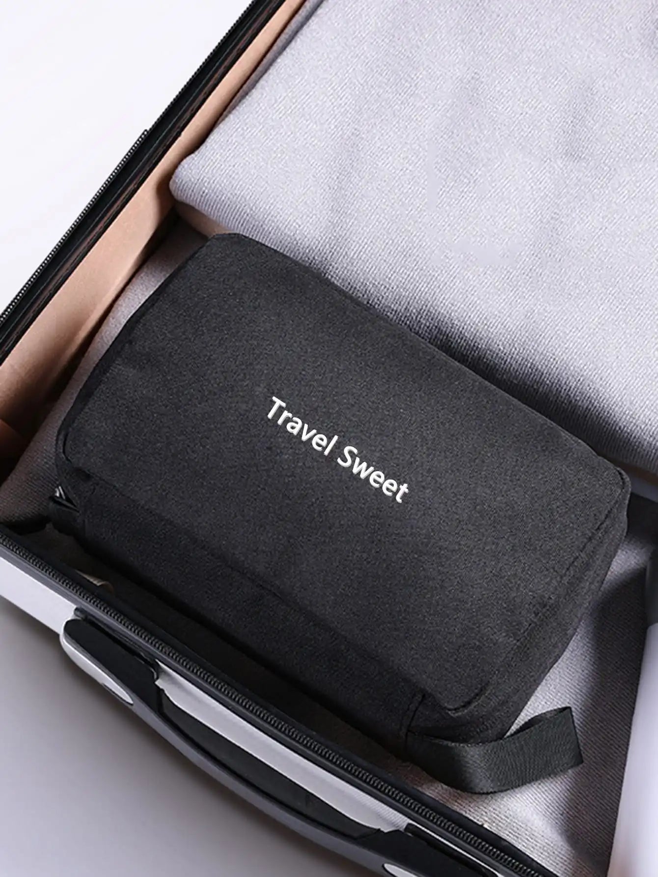 Compact Travel Toiletry Bag with Wet Dry Separation