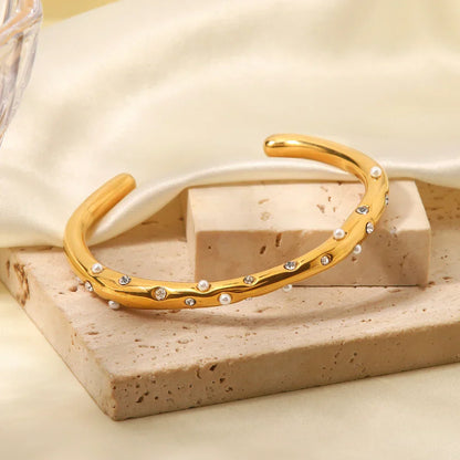 Sparkling Stone Studded Bangle Bracelet