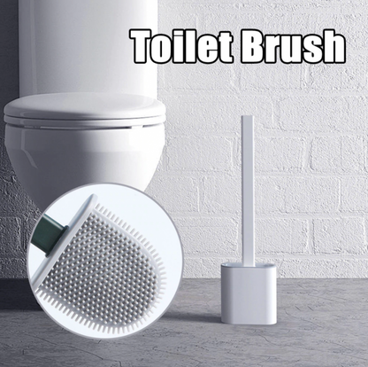 Soft Bristle Toilet Brush - Easy Clean Silicone Handle