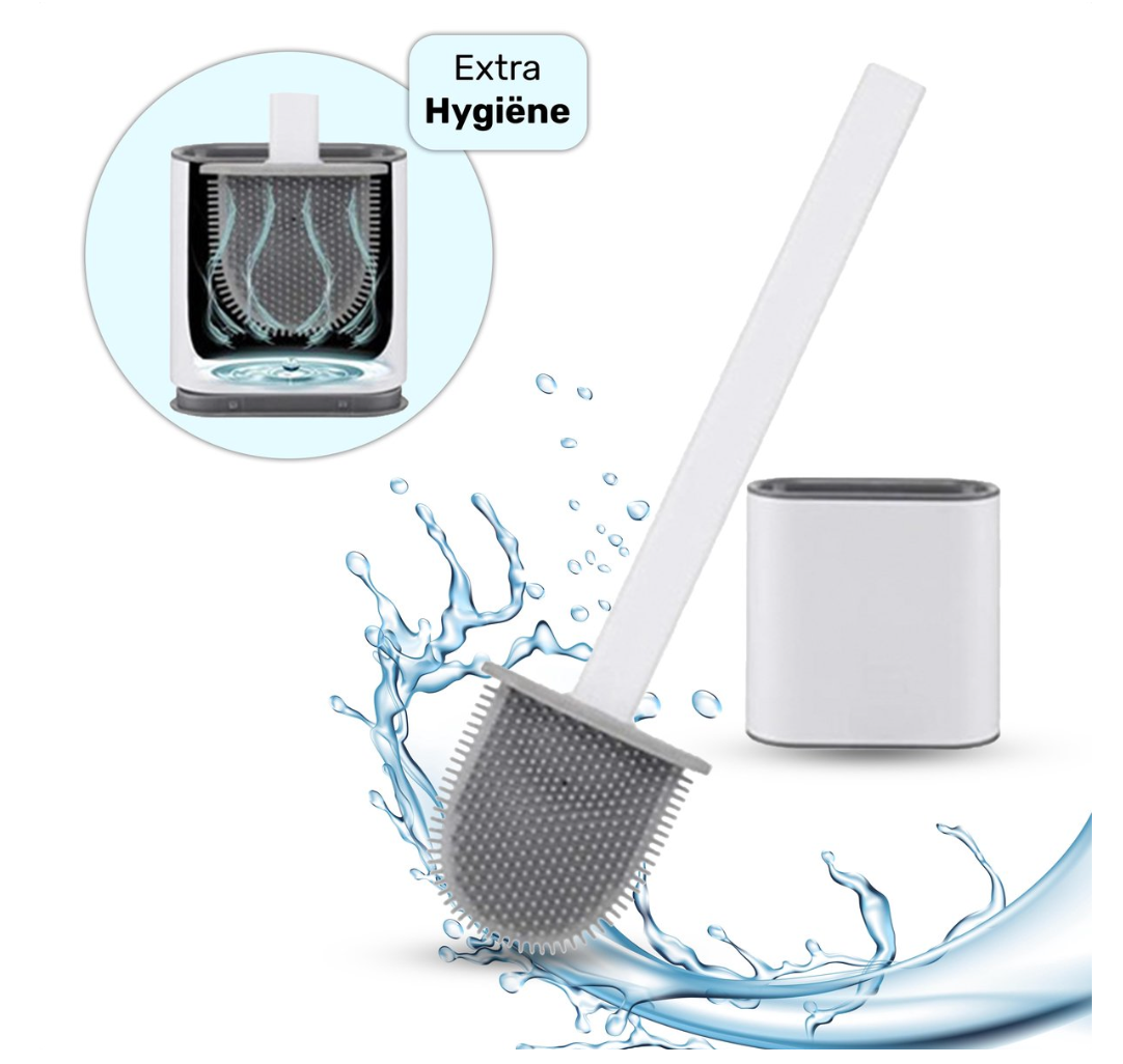 Soft Bristle Toilet Brush - Easy Clean Silicone Handle