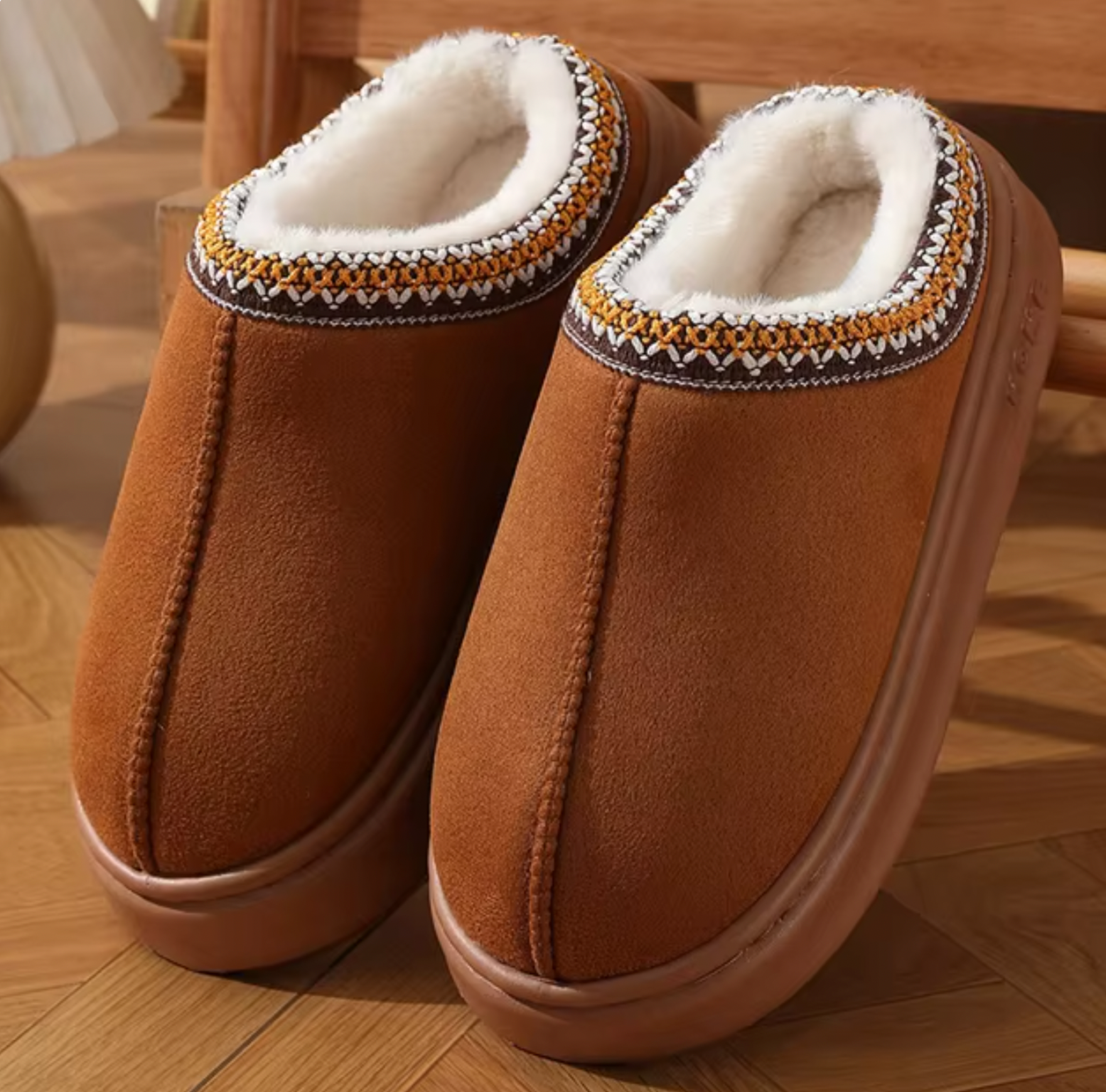 Cozy Sheepskin Indoor Slippers | Warm Wool Lined Shoes - Luxicro