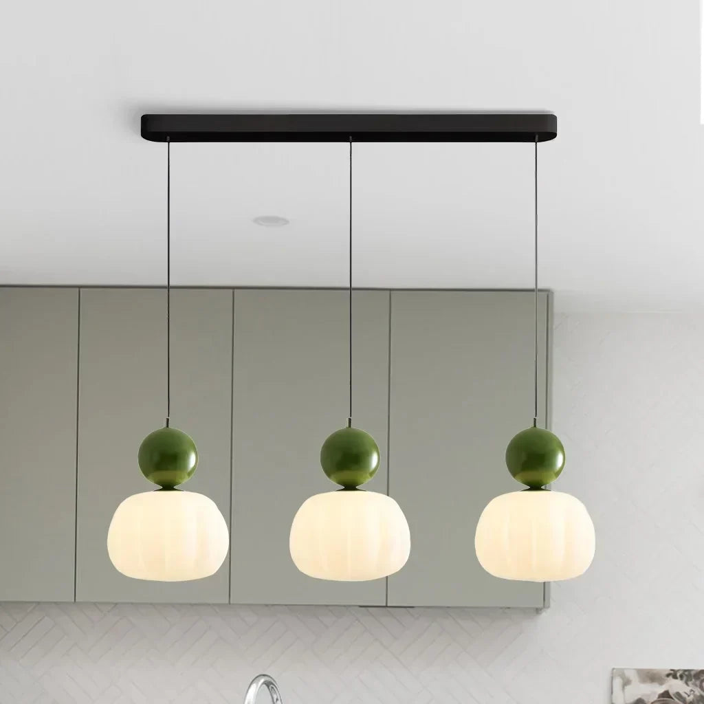 Elegant Art Deco Cream Pendant Hanging Light