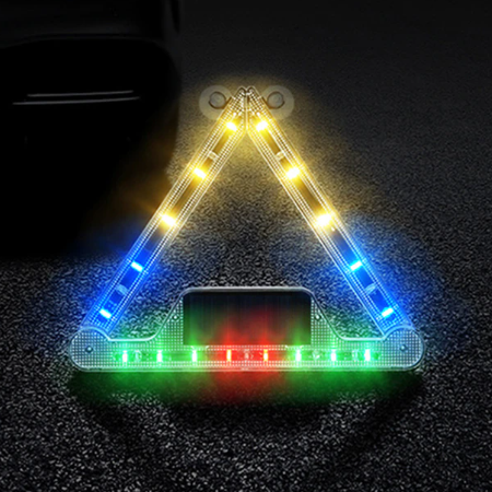 Compact Rechargeable Solar Car Warning Light - Luxicro