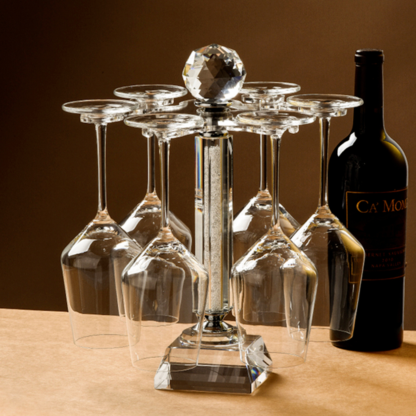 Elegant 360 Degree Wine Glass Rack