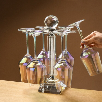 Rotating Glass Wine Bottle Holder - Luxicro
