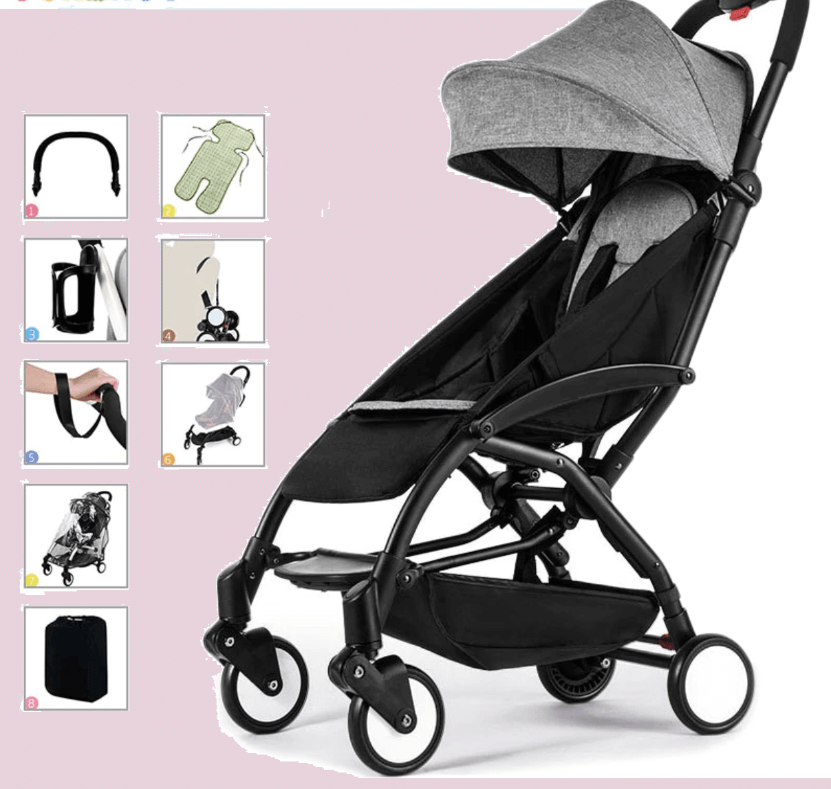 Lightweight Portable Folding Baby Stroller - Luxicro