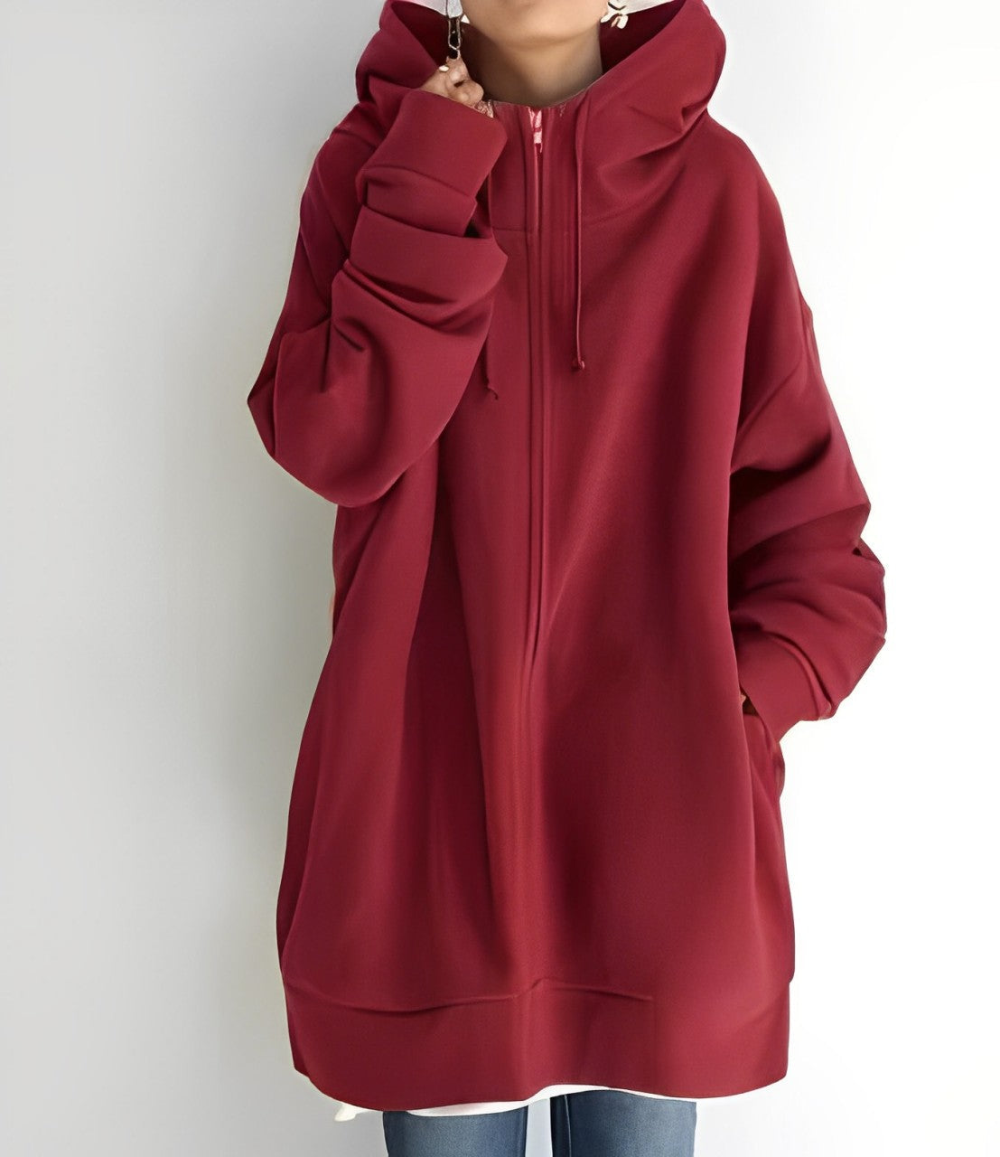 Cozy Women's Fleece Sweatshirt - Soft Oversized Hoody