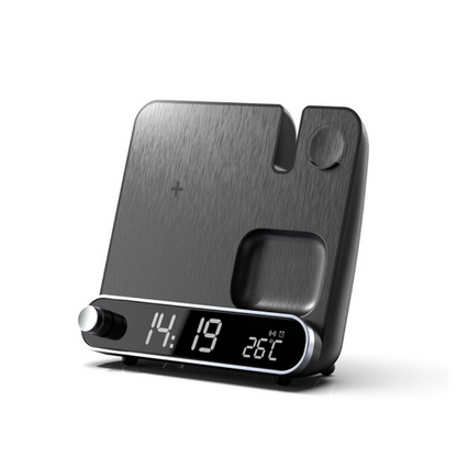 Portable 3-in-1 Wireless Charger Alarm Clock