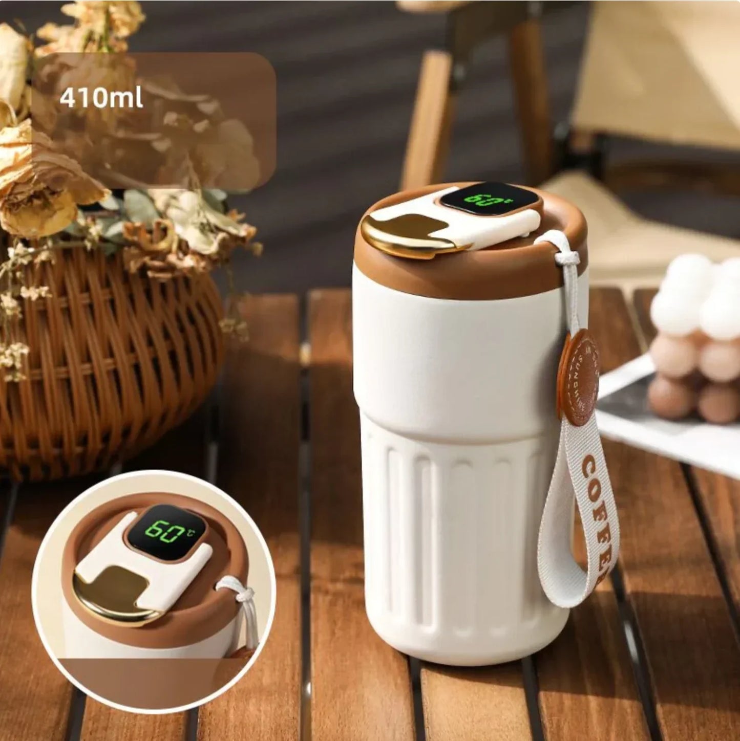 Insulated Thermal Coffee Mug 410ml - Luxicro