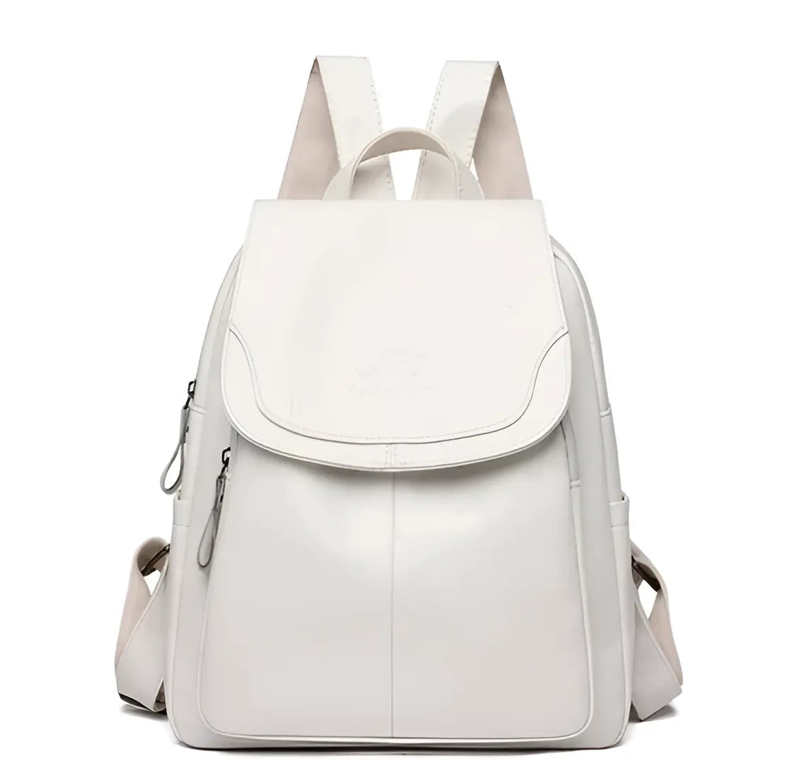 Classic Brown Leather Ladies Backpack - Luxicro