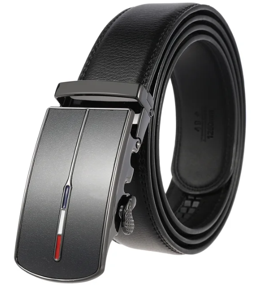 High Quality Leather Mens Auto Buckle Belt