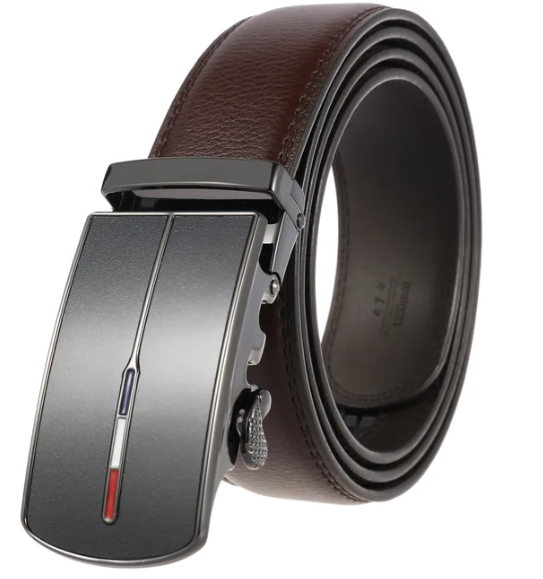 High Quality Leather Mens Auto Buckle Belt