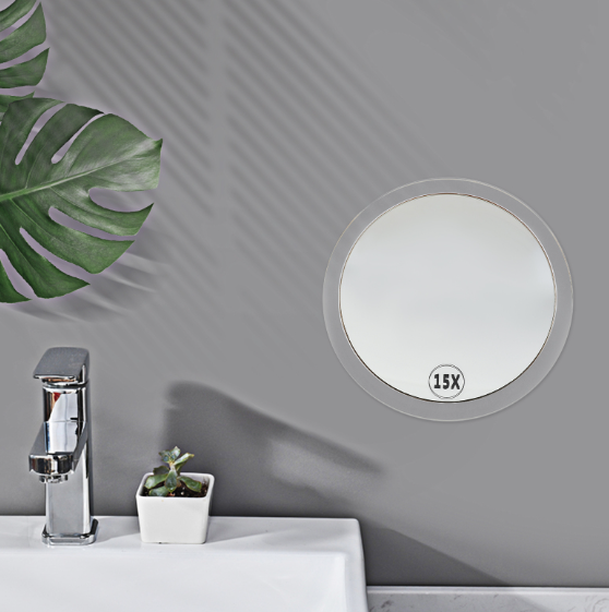 Large 15x Suction Cup Wall Makeup Mirror