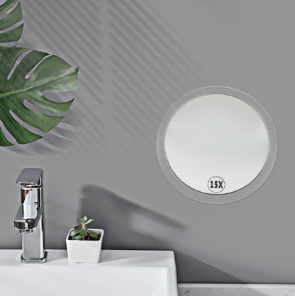 Large 15x Suction Cup Wall Makeup Mirror