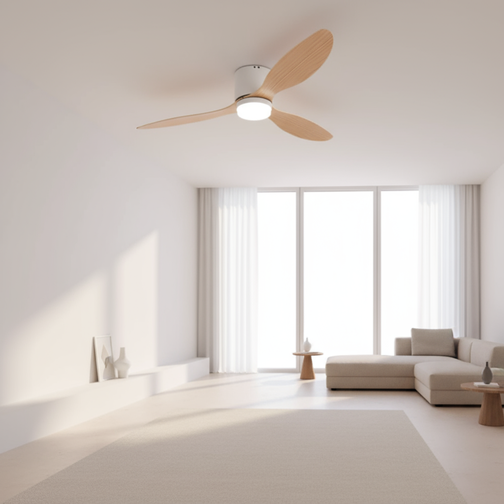 Modern Ceiling Fan with LED Lighting and Remote Control - Luxicro