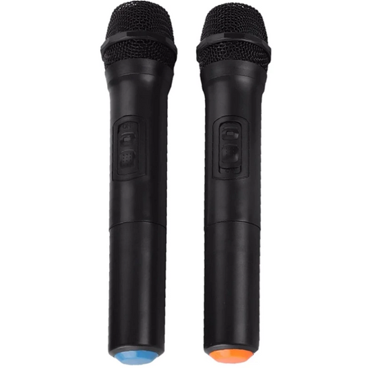 Compact VHF Wireless Mics With Receiver Portable Microphone System - Luxicro