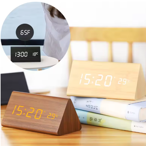 Slim LED Wood Wall Clock Contemporary Style - Luxicro