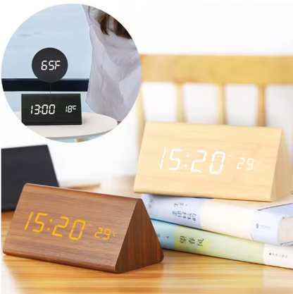 Slim LED Wood Wall Clock Contemporary Style - Luxicro