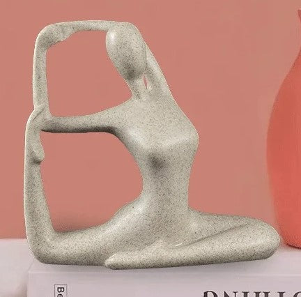 Tranquil Female Yoga Figurine - Resin Home Decor Statue