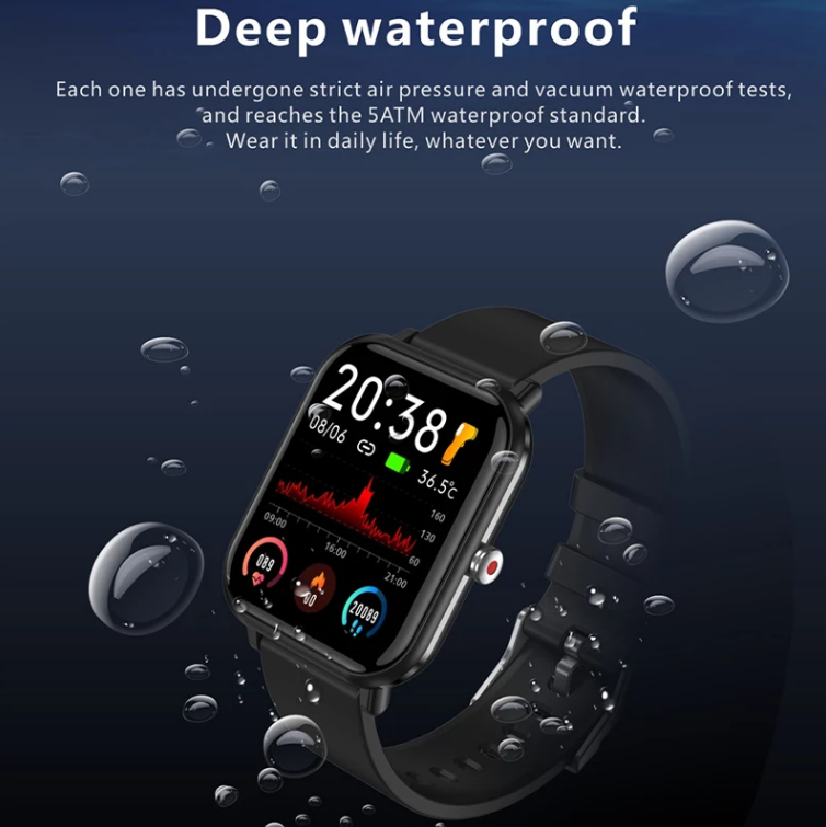 Accurate Waterproof Smartwatch Blood Pressure Tracker