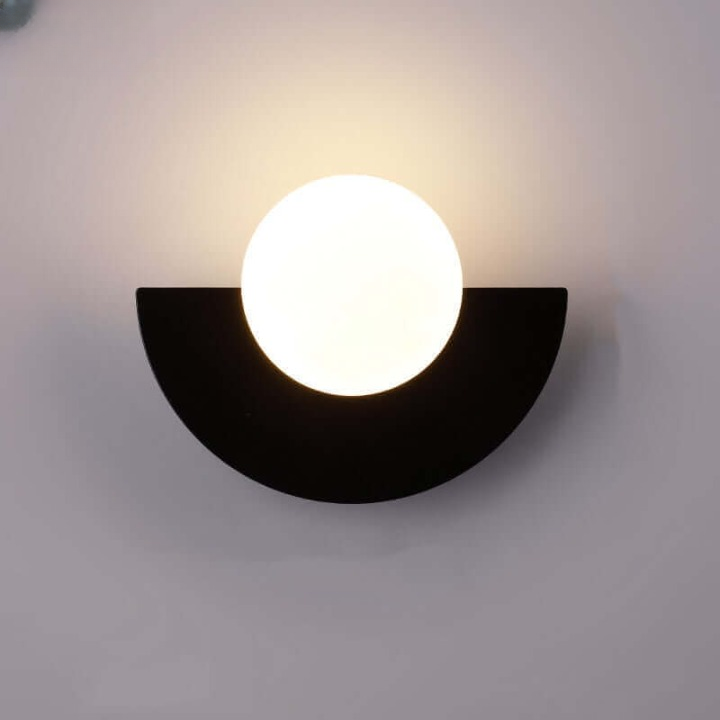 Contemporary Half Moon Steel Wall Lamp