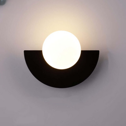 Contemporary Half Moon Steel Wall Lamp