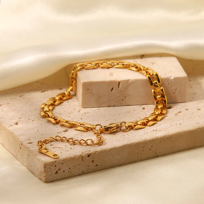 Delicate Thin 14k Gold Bar Bracelet