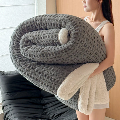 Plush Double Layer Fleece Blanket - Ultra Soft Warm Throw
