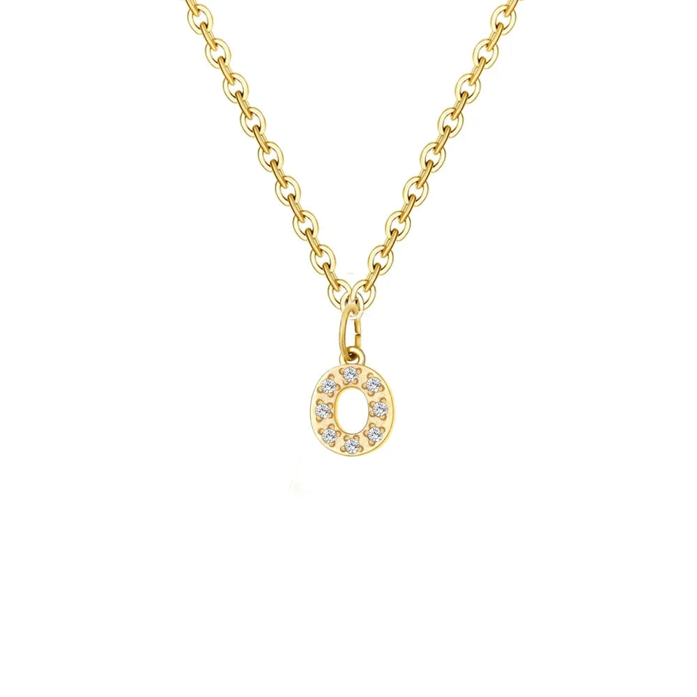 Dainty Initial Pendant Chain Necklace
