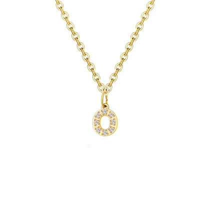 Dainty Initial Pendant Chain Necklace
