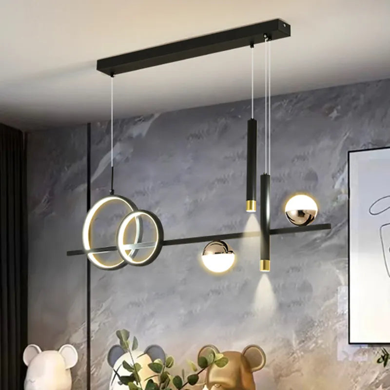 Sleek Slim LED Pendant Light with Remote Dimmer Control