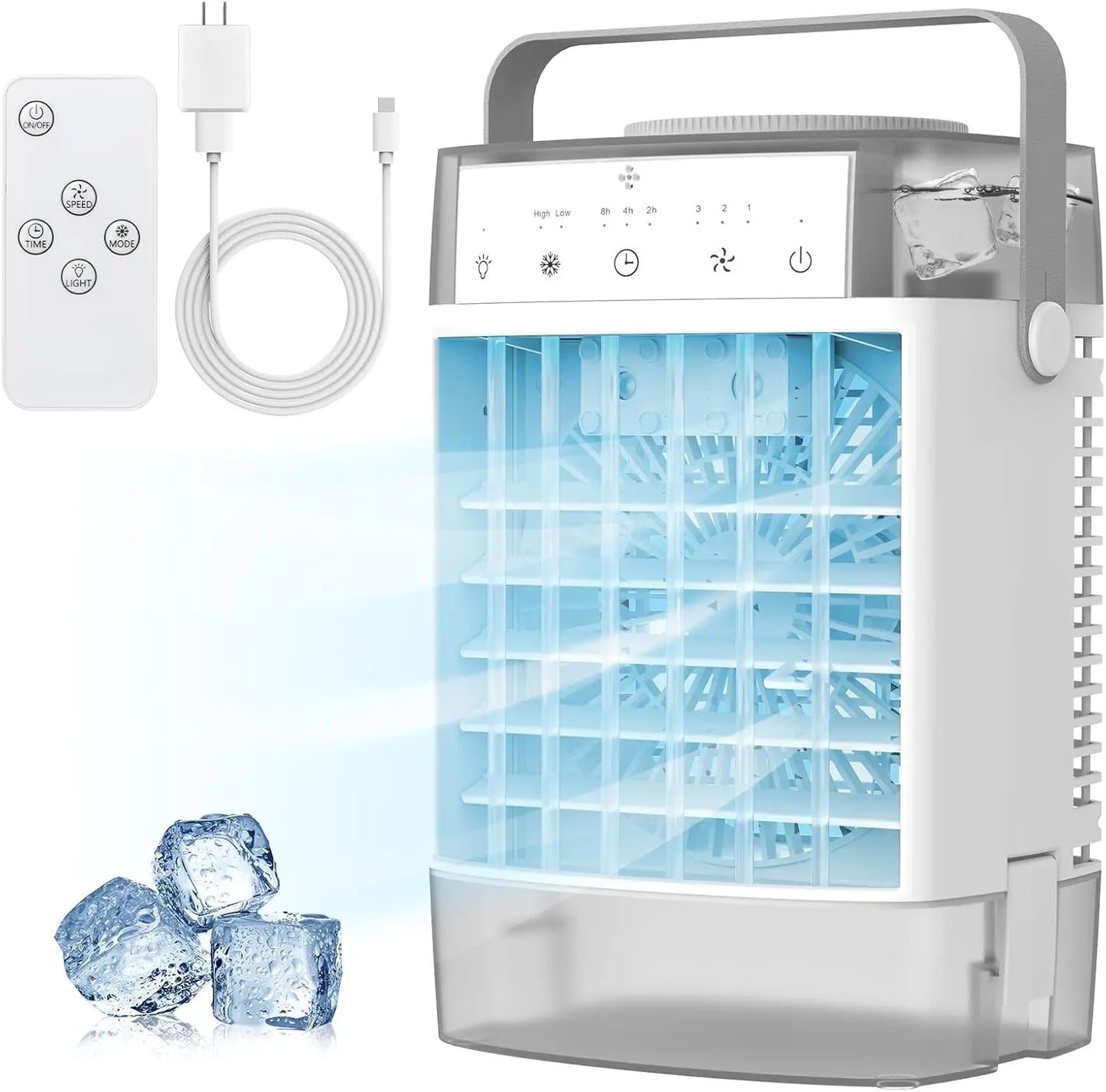 Mini Portable AC Unit with Timer and Large Water Tank