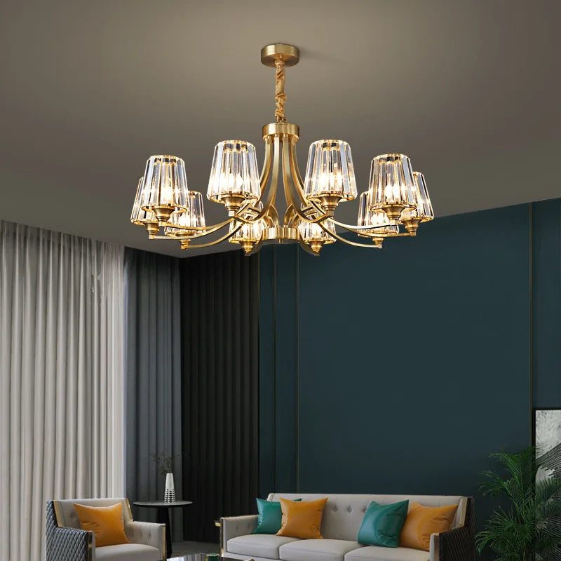 Luxury Crystal Drop Pendant Light with LED Shine