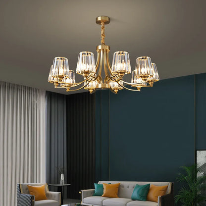 Luxury Crystal Drop Pendant Light with LED Shine