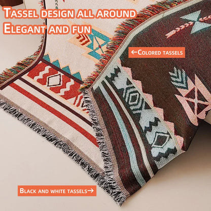 Big Boho Chic Fringed Throw Blanket