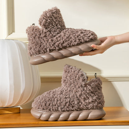 Cozy Warm Women's Plush Slipper Boots - Luxicro