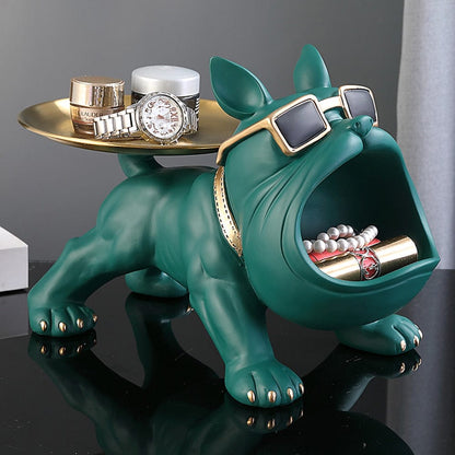 Cozy Bulldog Figurine Lamp