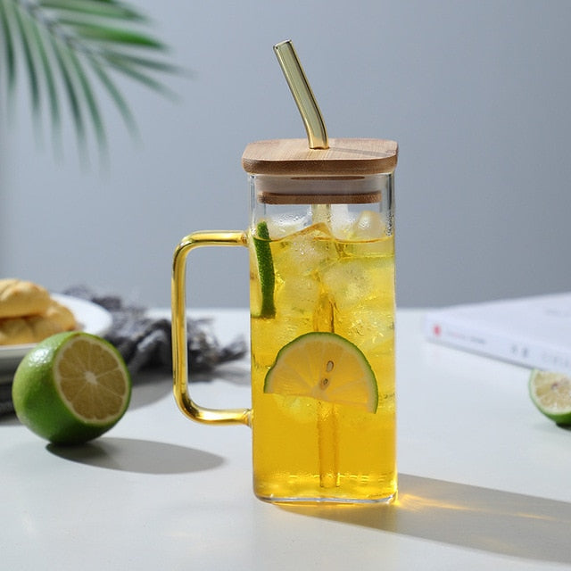 Big Capacity Square Mug with Sipper Lid