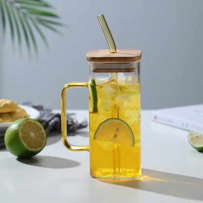 Big Capacity Square Mug with Sipper Lid