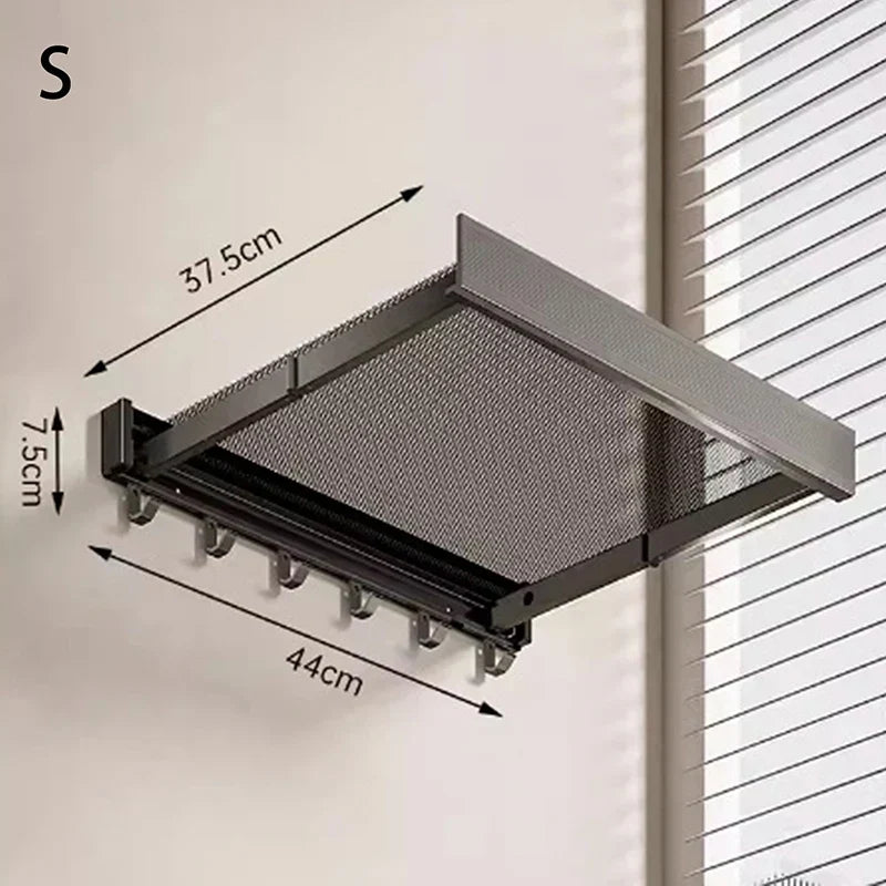 Wall Mount Foldable Towel Rack Organizer