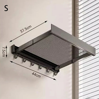 Wall Mount Foldable Towel Rack Organizer