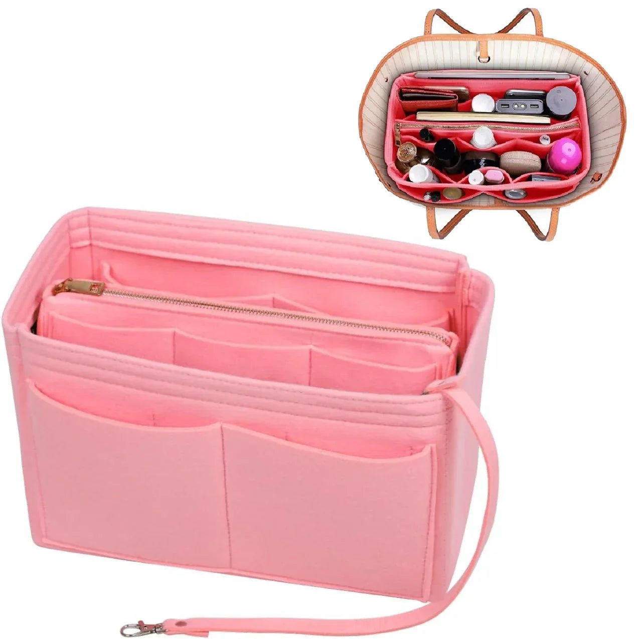 Premium Bag Organizer Insert with 15 Pockets