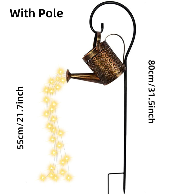 Outdoor Solar Garden Lantern Watering Can - Luxicro