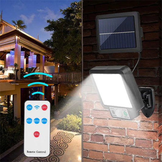 Bright Solar Motion Sensor Light with Remote - Luxicro